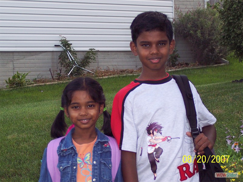 Avinash & Anjali to school